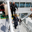 On board the vessel MV Tugela The King and Queen were given an introduction to Norwegian-Australian cooperation in the maritime sector and offshore industry. Photo: Lise Åserud, NTB scanpix